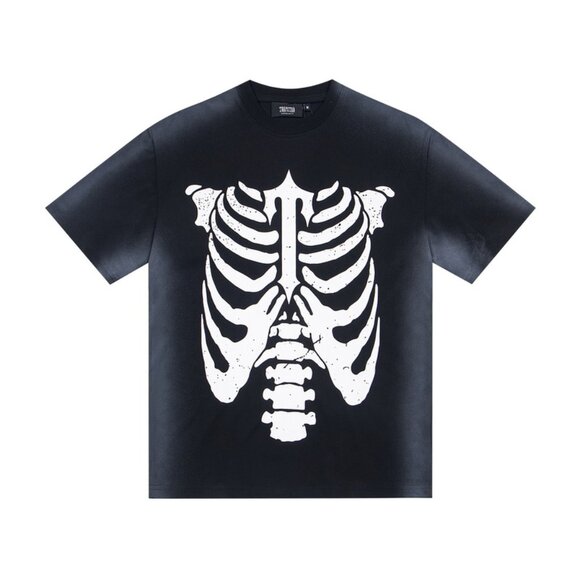 Trapstar Black Skull Print Tee - Picture 1 of 5